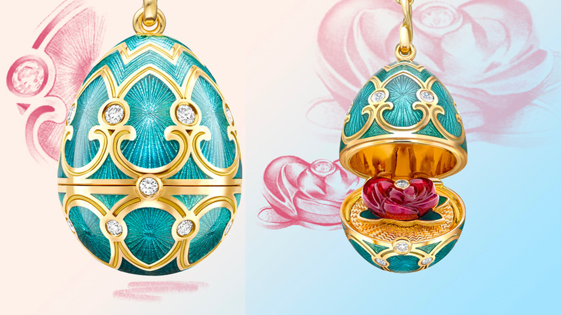 قلادة محدودة الإصدار من فابرجيه بمناسبة عيد الحب