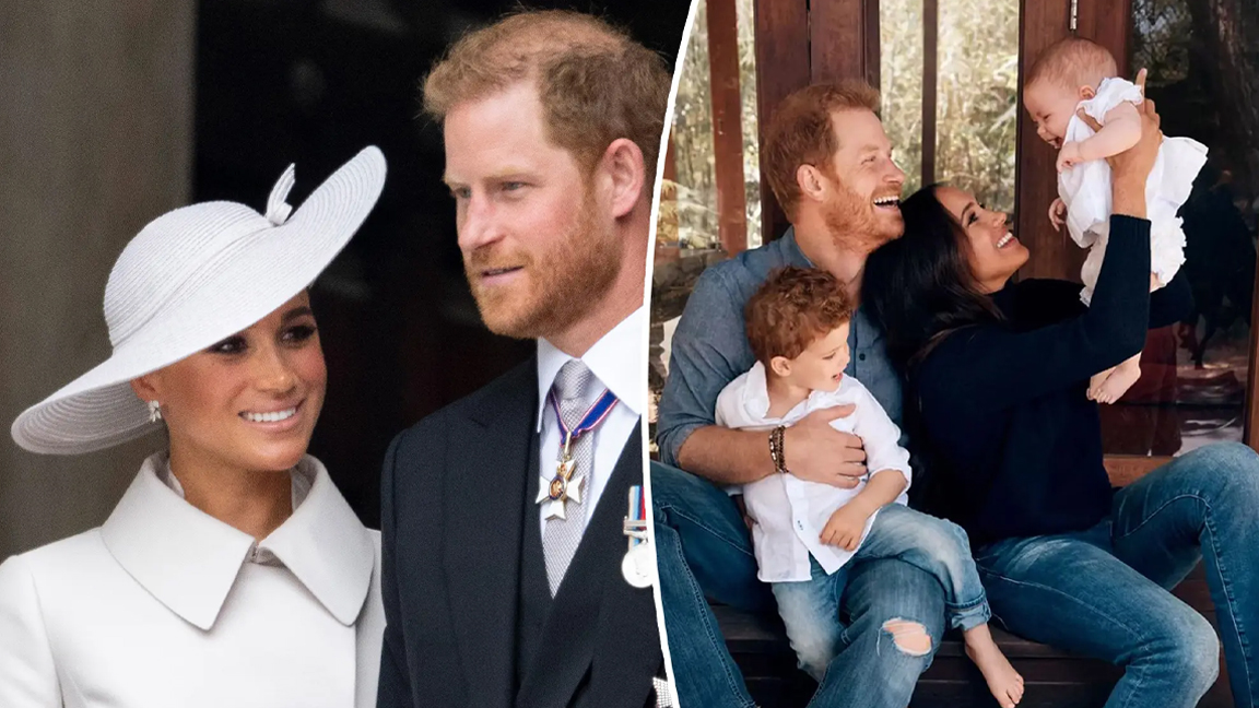 هاري وميغان مع آرتشي وليليبت