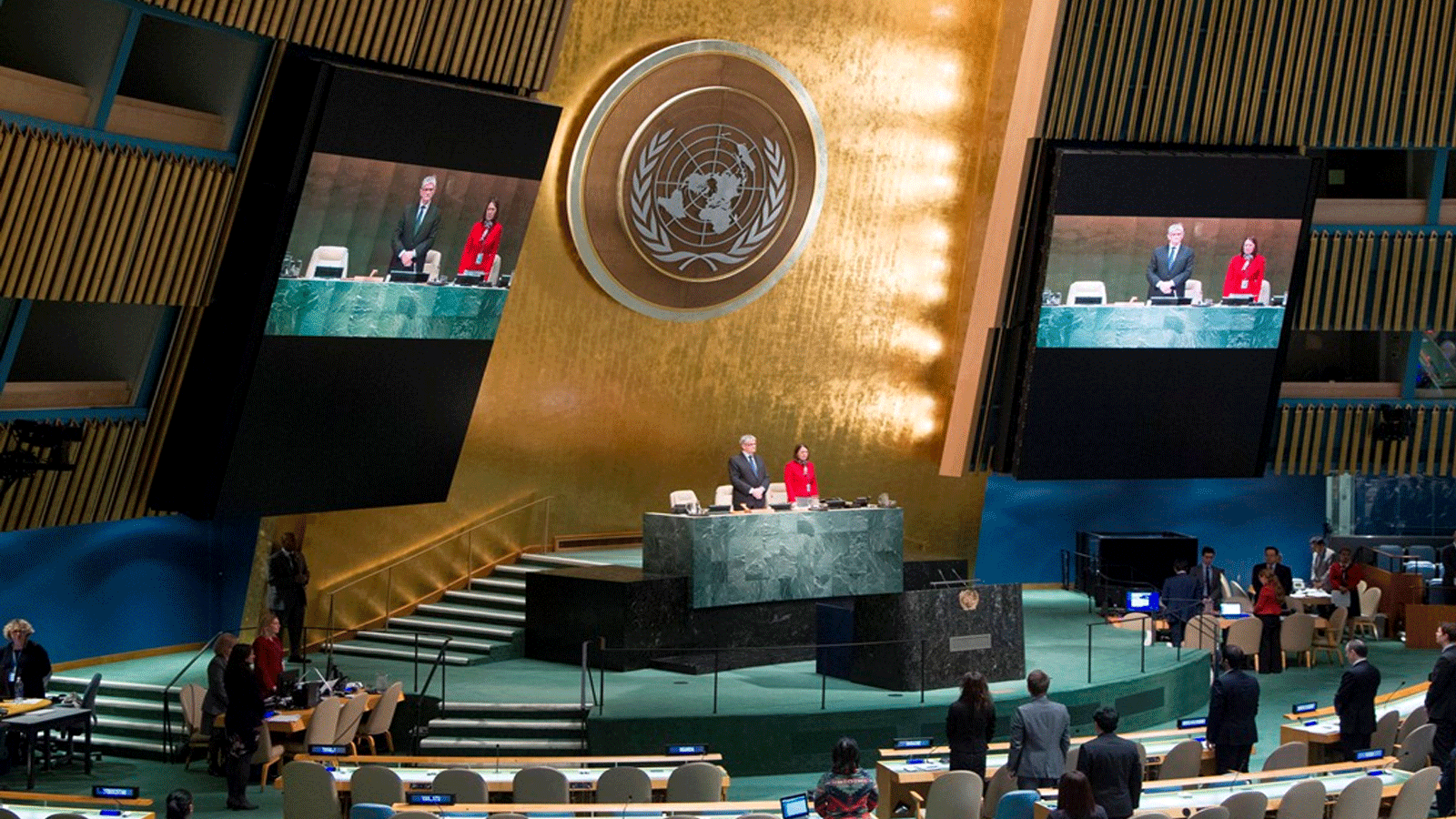 دقيقة صمت في الأمم المتحدة حدادا على الملكة إليزابيث الثانية(الأمم المتحدة)