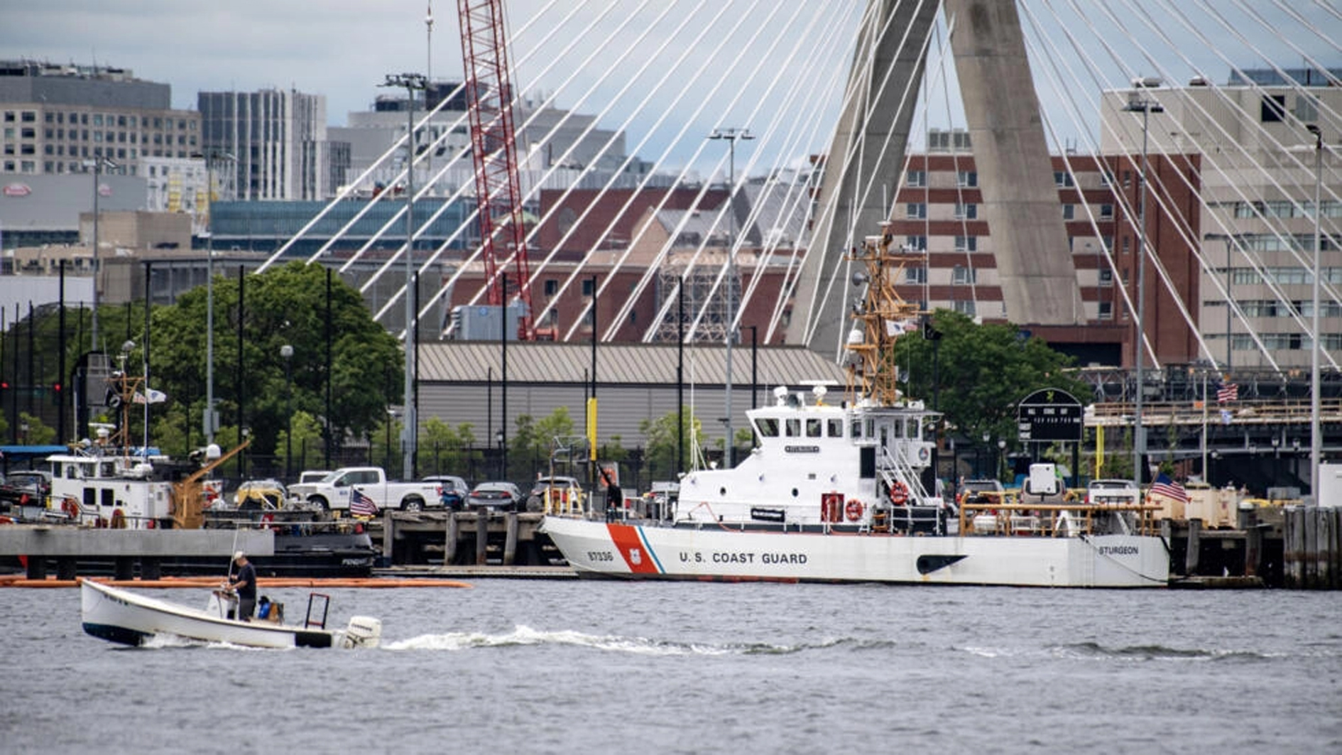 سفينة تابعة لخفر السواحل الأميركيين في مرفأ بوسطن في 19 حزيران/يونيو 2023 © جوزف بريسيوسو / ا ف ب