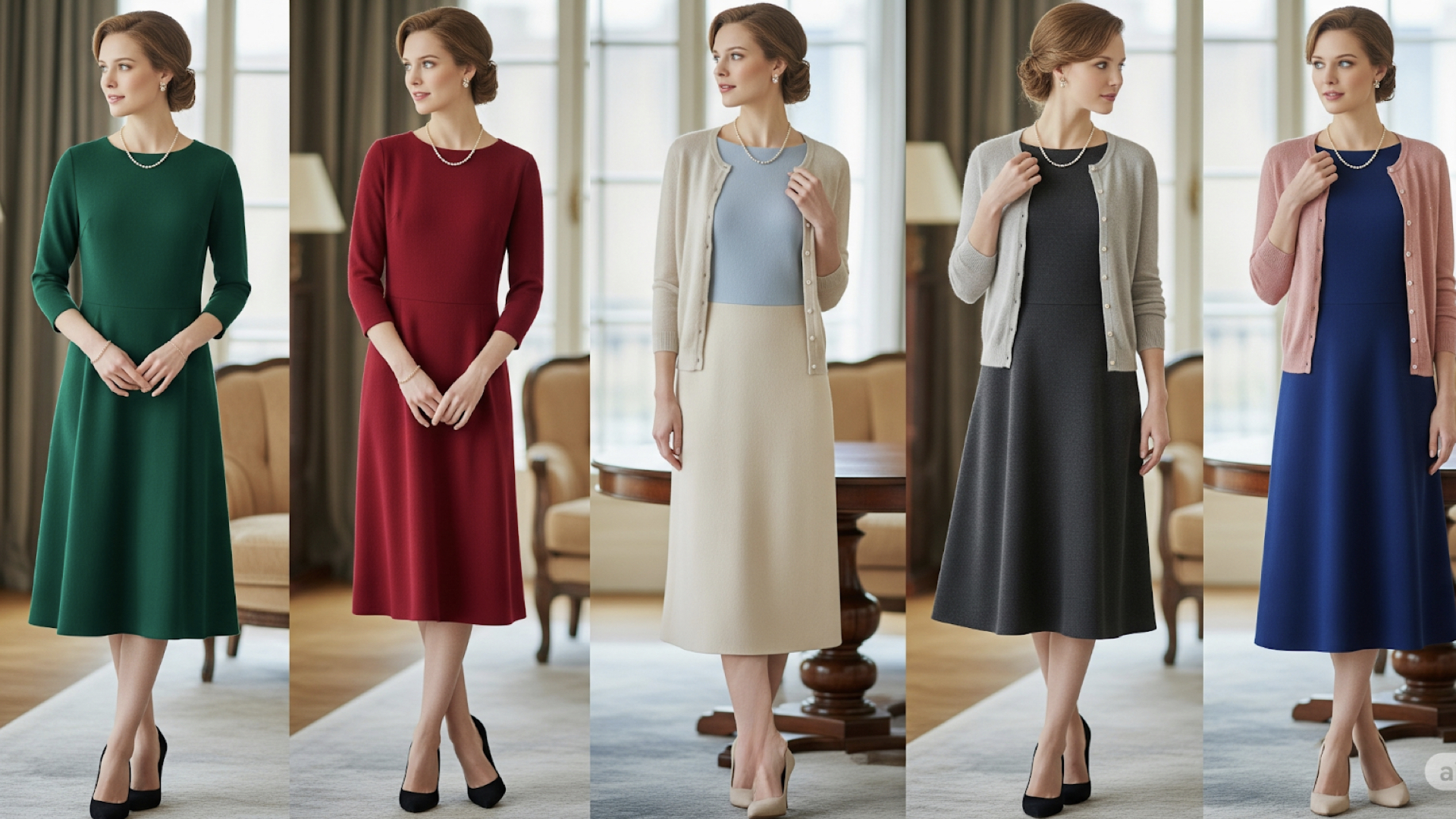 فساتين وكارديجان: التناغم المثالي لإطلالة أنيقة طوال العام