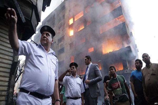 حريق سابق وسط القاهرة 