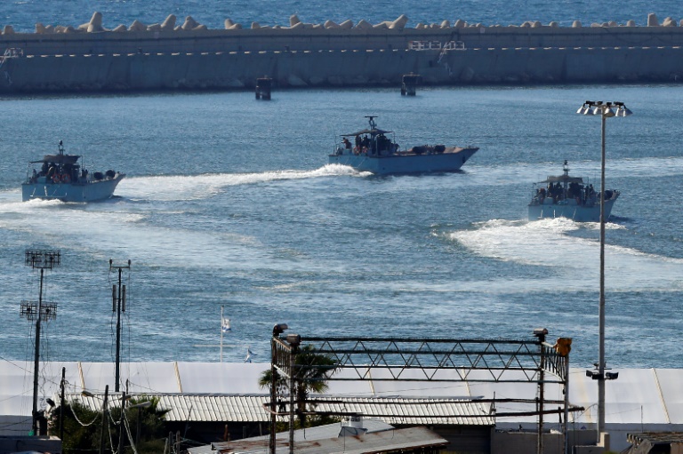 قطع بحرية اسرائيلية في ميناء اشدود في جنوب اسرائيل