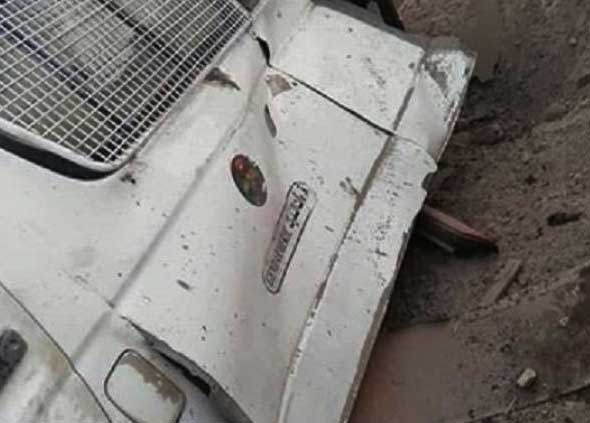عربة الأمن الأردنية التي استهدفت بالتفجير