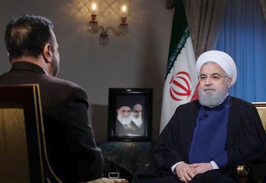 الرئيس الإيراني حسن روحاني خلال مقابلة متلفزة يوم الاثنين