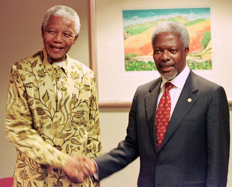 كوفي أنان مع نيلسون مانديلا - أرشيفية 