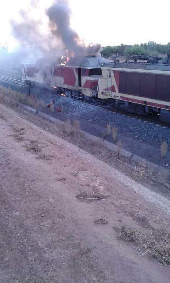 اندلاع حريق بأحد قطارات المغرب
