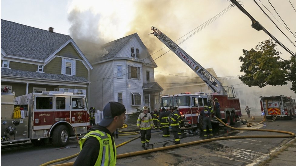 عشرات الحرائق وانفجارات لأنابيب غاز في ولاية ماساتشوستس الأمريكية