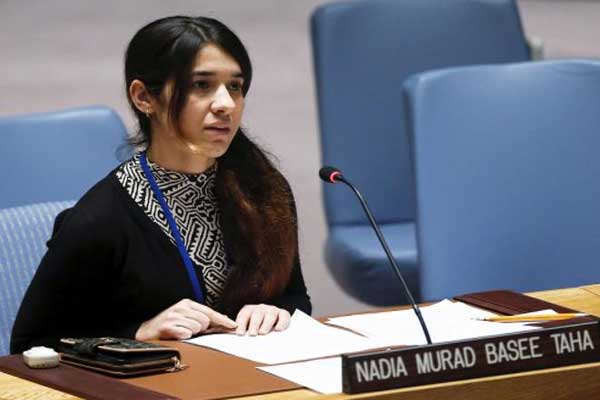 نادية مراد تتحدث في الأمم المتحدة عن مأساة الأيزيديات في قبضة داعش