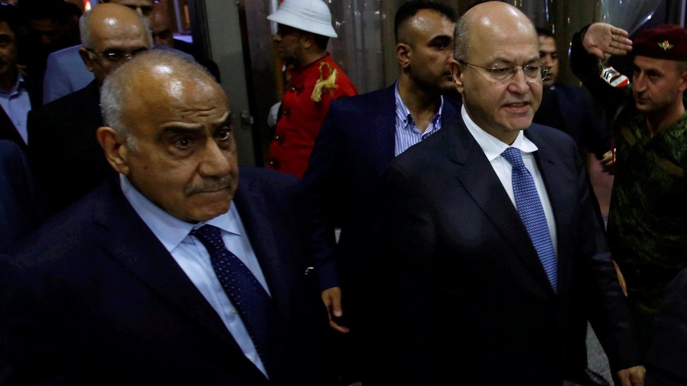 برهم صالح يكلف عادل عبد المهدي بتشكيل الحكومة العراقية الجديدة