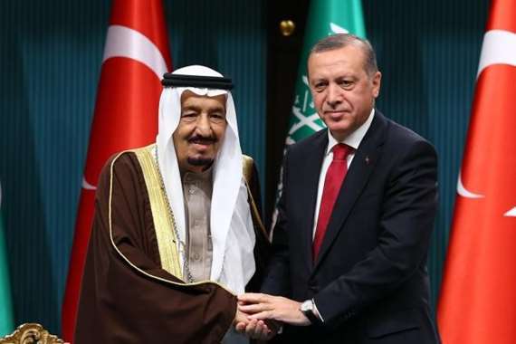 لقاء سابق بين الملك سلمان والرئيس التركي