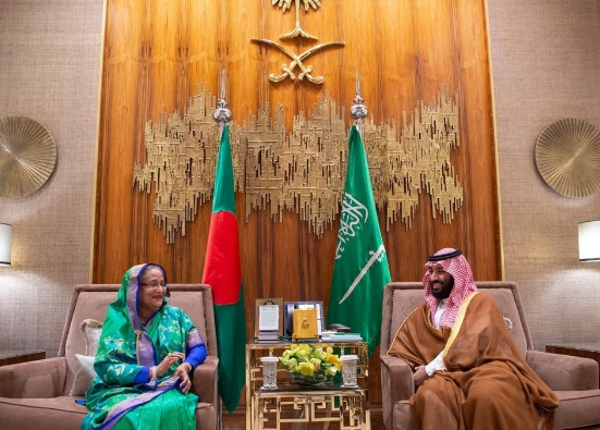 ولي العهد السعودي ورئيسة وزراء بنغلادش يبحثان المسائل المشتركة