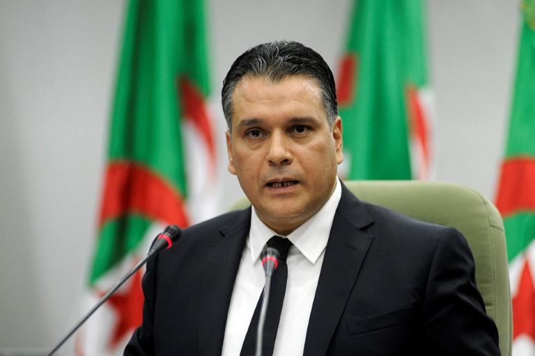 الرئيس الجديد المنتخب للمجلس الوطني الشعبي الجزائري معاذ بوشارب يلقي كلمة في المجلس في 24 اكتوبر 2018
