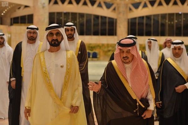 أمير الرياض خلال استقباله الشيخ محمد بن راشد