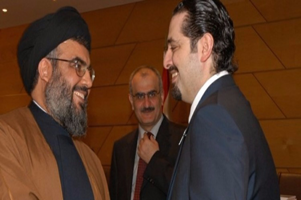 سعد الحريري (يمين) وحسن نصرالله