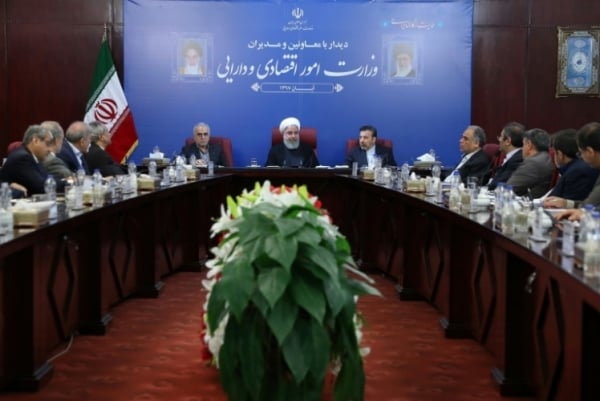 صورة وزعتها الرئاسة الايرانية في 5 نوفمبر للرئيس الايراني حسن روحاني