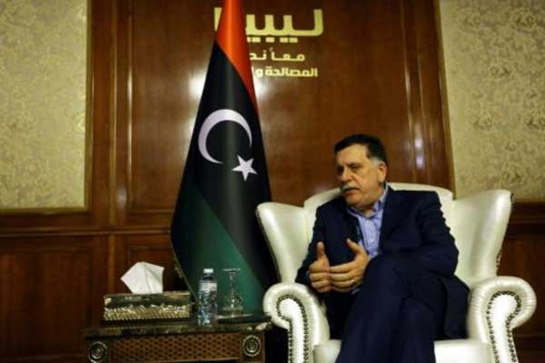 رئيس حكومة الوفاق الوطني الليبية فايز السراج في مقابلة مع وكالة فرانس برس في طرابلس بتاريخ 8 نوفمبر 2018