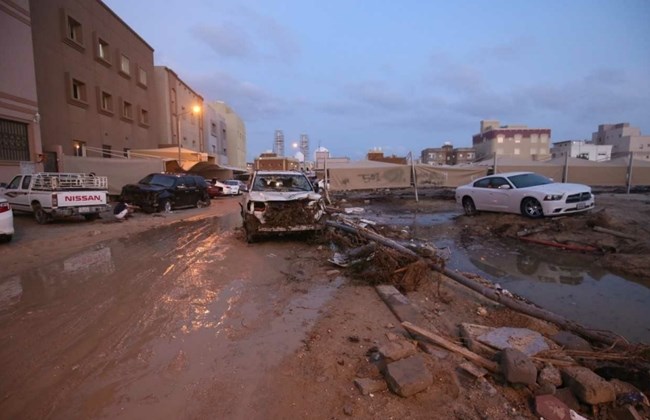 أضرار بسبب الأمطار في الكويت