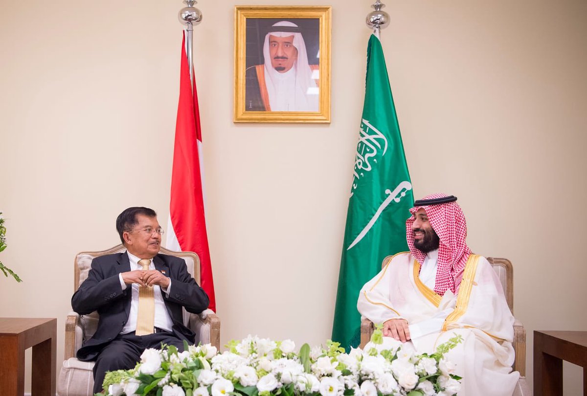 ولي العهد السعودي يلتقي نائب الرئيس الإندونيسي