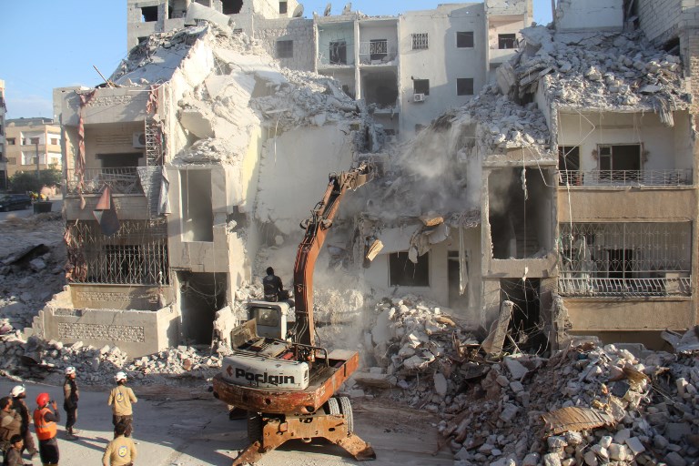 مبان مهدمة في مدينة حلب