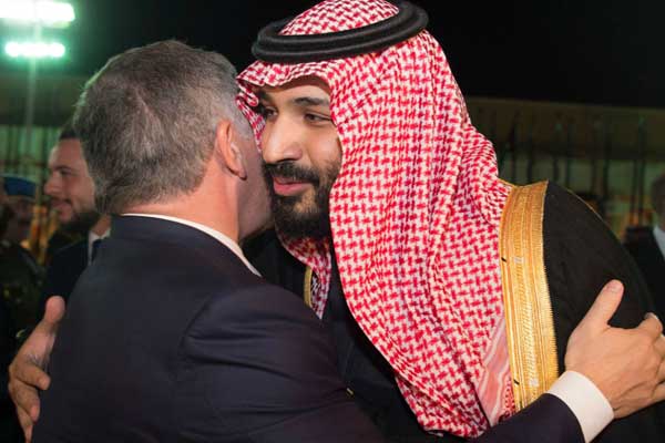 محمد بن سلمان وعبدالله الثاني خلال لقاء سابق لهما