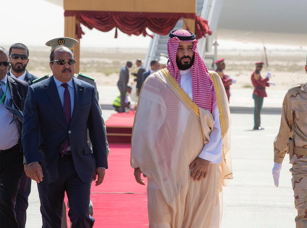 الرئيس الموريتاني في مقدمة مستقبلي ولي العهد السعودي