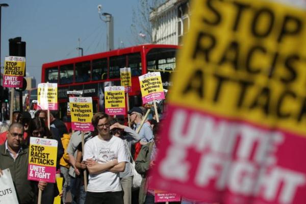 تظاهرة ضد العنصرية في بريطانيا