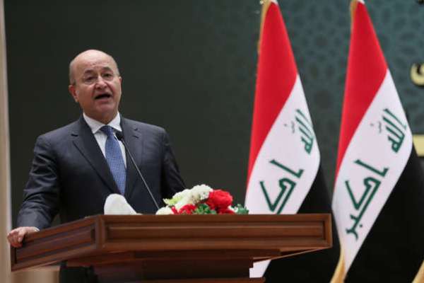 صالح يتحدث في البرلمان إثر انتخابه رئيسًا تاسعًا لجمهورية العراق