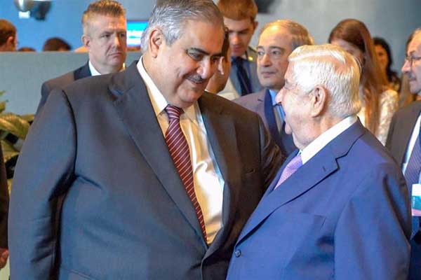 لقاء وزيري الخارجية البحريني والسوري الخاطف في نيويورك