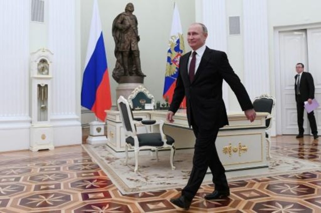 الرئيس الروسي فلاديمير بوتين قي موسكو في 29 ديسمبر 2018