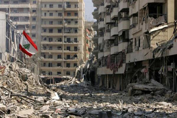 دمار خلفته الحرب الإسرائيلية على لبنان في العام 2006