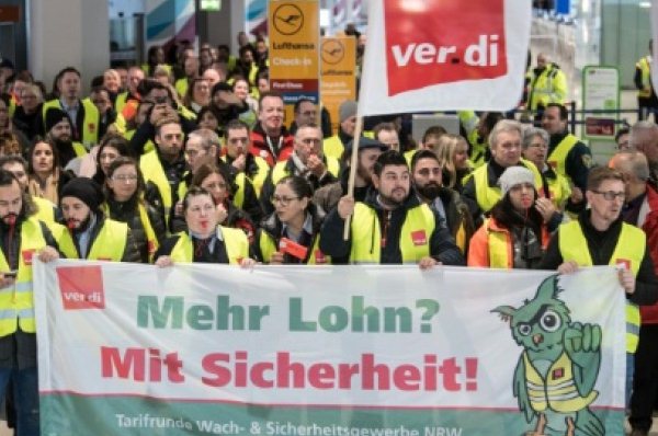 إلغاء 600 رحلة في ألمانيا بسبب إضراب في مطارات