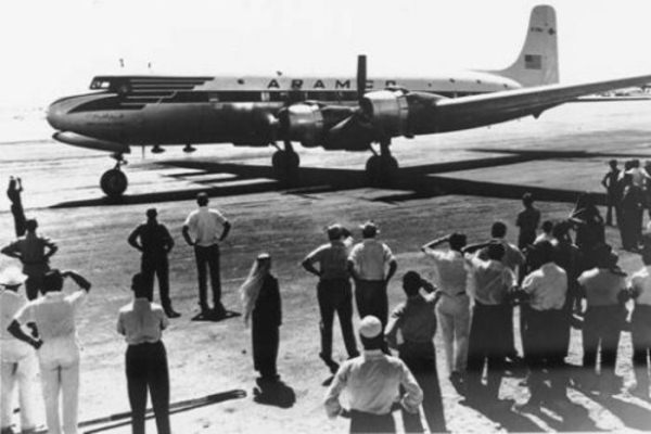 طائرة أرامكو في الظهران في عام 1950