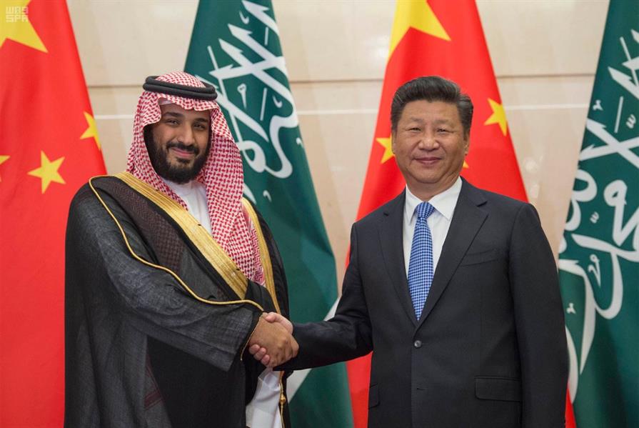 ولي العهد السعودي خلال لقاء مع الرئيس الصيني - أرشيفية