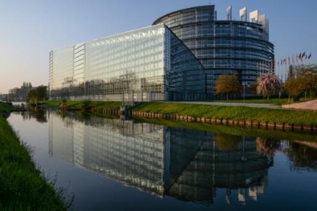 مقر البرلمان الأوروبي في ستراسبورغ (فرنسا) في 05 نيسان/ابريل 2017