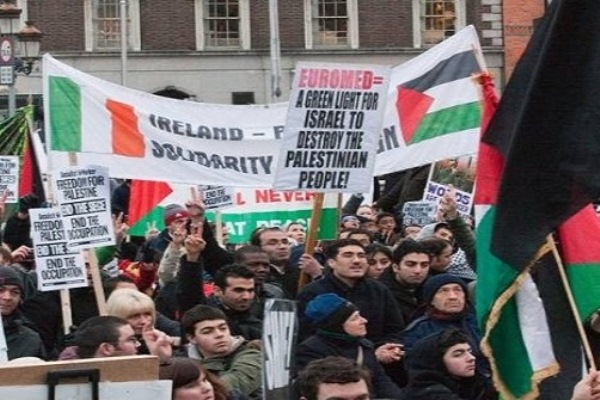 مظاهرة مؤيدة للفلسطينيين في دبلن (أرشيف)