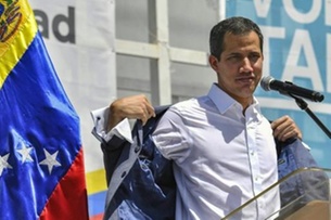 زعيم المعارضة الفنزويلية خوان غوايدو في كراكاس 