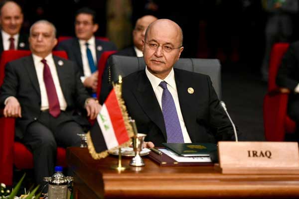 الرئيس العراقي برهم صالح في القمة العربية الأوروبية في شرم الشيخ