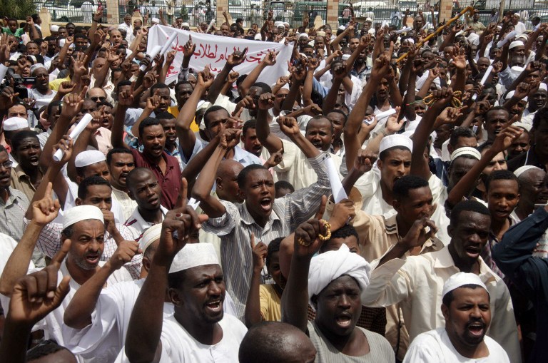 جانب من التظاهرات في السودان