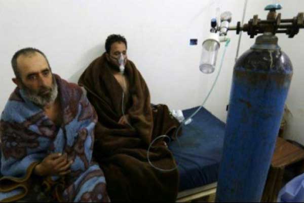 مصابون جراء هجوم دوما الكيميائي في عام 2018