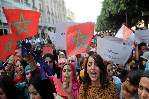 متظاهرات مغربيات