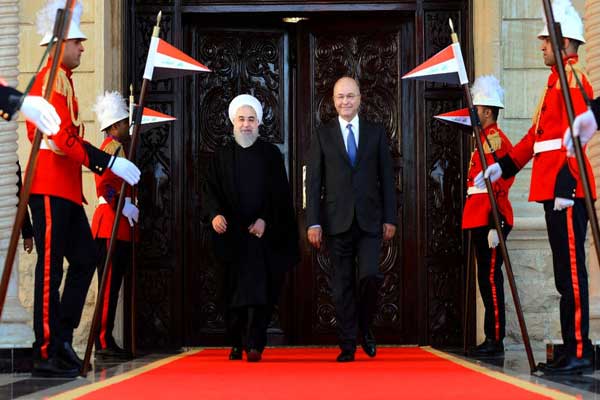 روحاني خلال زيارته الأخيرة للعراق