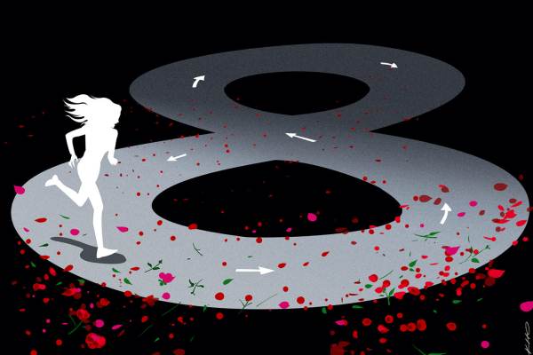 رسم بريشة محمد الخو بمناسبة يوم 8 مارس