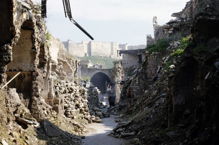 أبنية مدمرة في مدينة حلب تنتظر إعادة اعمارها