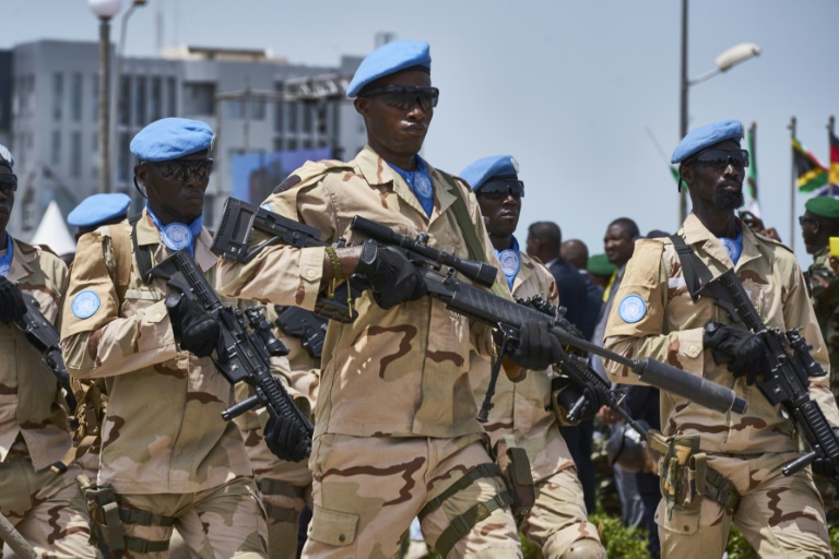 جنود من بعثة الأمم المتحدة لحفظ السلام في مالي مينوسما بتاريخ 22 اسبتمبر 2018