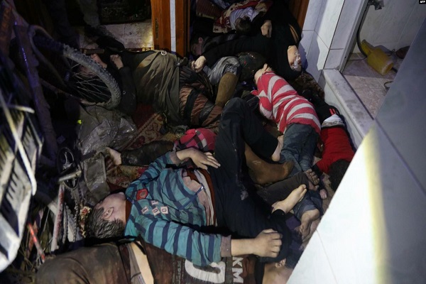 صور لضحايا الهجوم على دوما في الغوطة الشرقية
