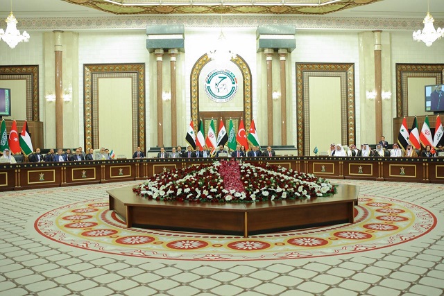 قمة برلمانات دول جوارالعراق خلال اجتماعها في بغداد
