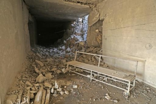 جانب من مستشفى تحت الارض بات خارج الخدمة في محافظة ادلب السورية في 5 ايار/مايو 2019
