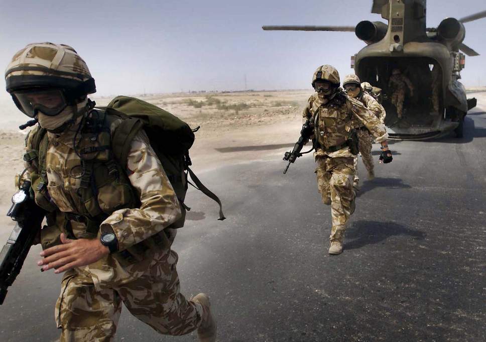 قوات بريطانية في العراق صورة عن (سكاي نيوز) 