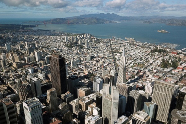 مشهد لوسط سان فرانسيسكو في كاليفورنيا في 6 فبراير 2019